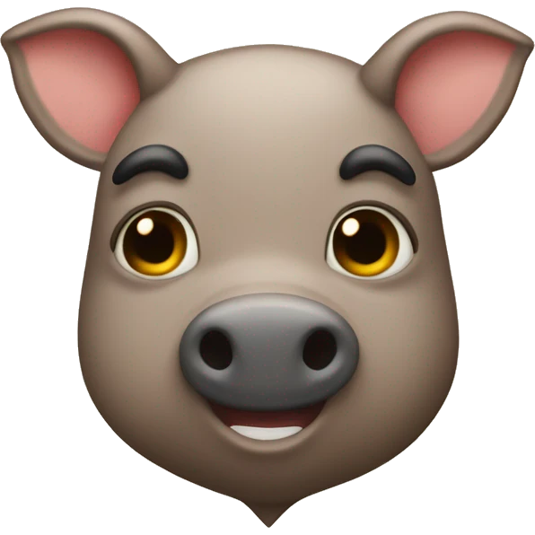 Corazón con cabeza de cerdo en su interior  emoji