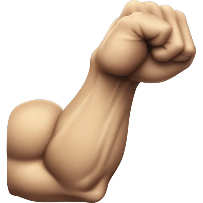 Flexing bicep android arm emoji