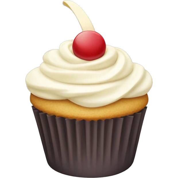 Vanilla cupcake emoji