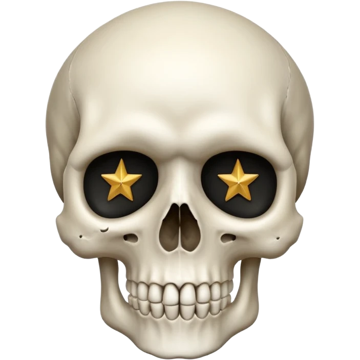Skull with stars in the eyes emoji