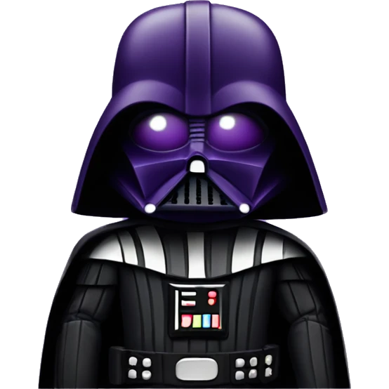 Darth Vader dressed in purple emoji