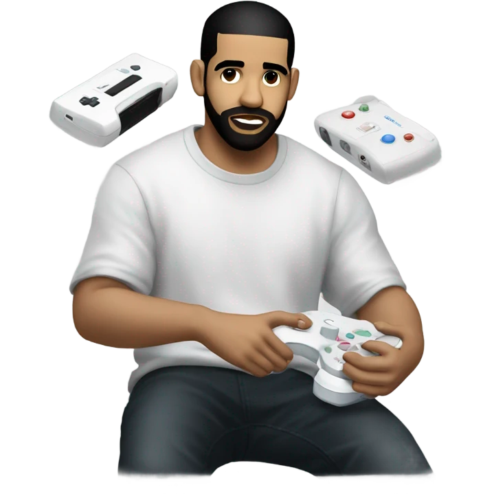 Drake playing with a wii controller emoji
