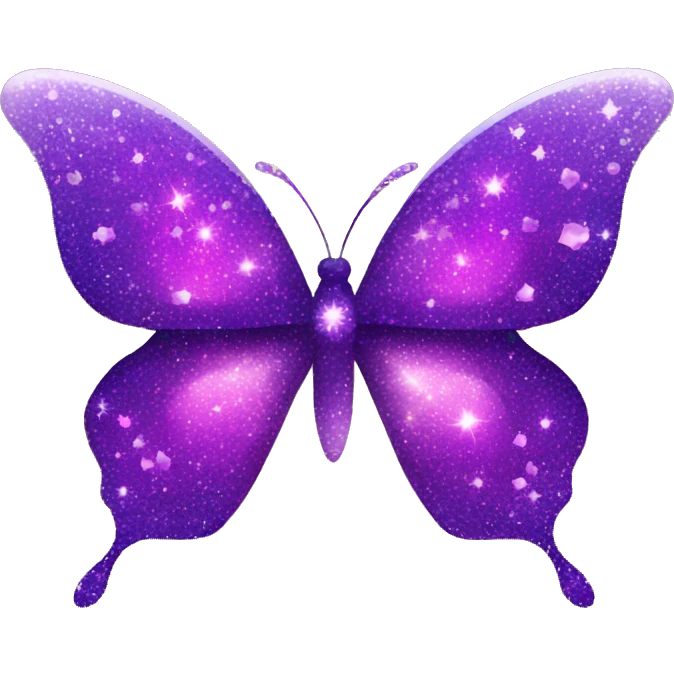 Purple-Shiny-Gem-Crystal-Glitter-Nebula-Gradient-Sparkle-Stars-Glossy-Butterfly emoji