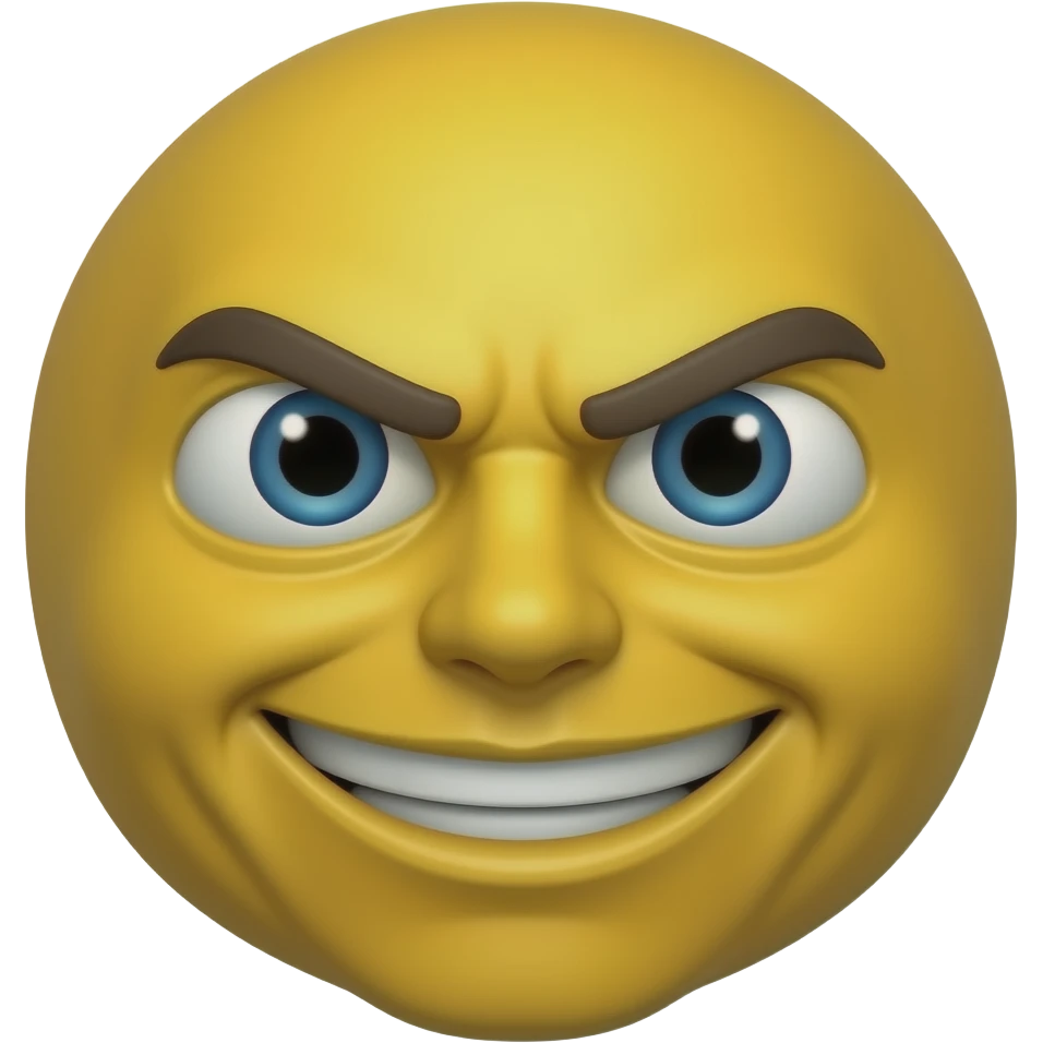 Yellow emoji mischievous emoji