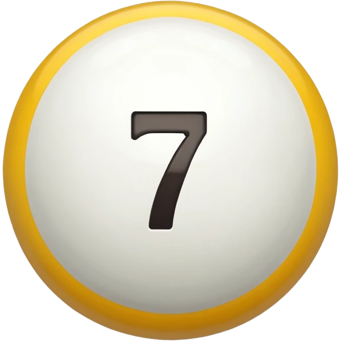 Pool table ball with the number 7 only one number  emoji