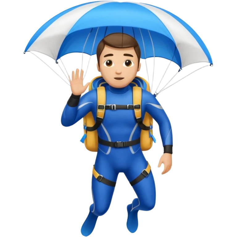 diver with parachute open emoji