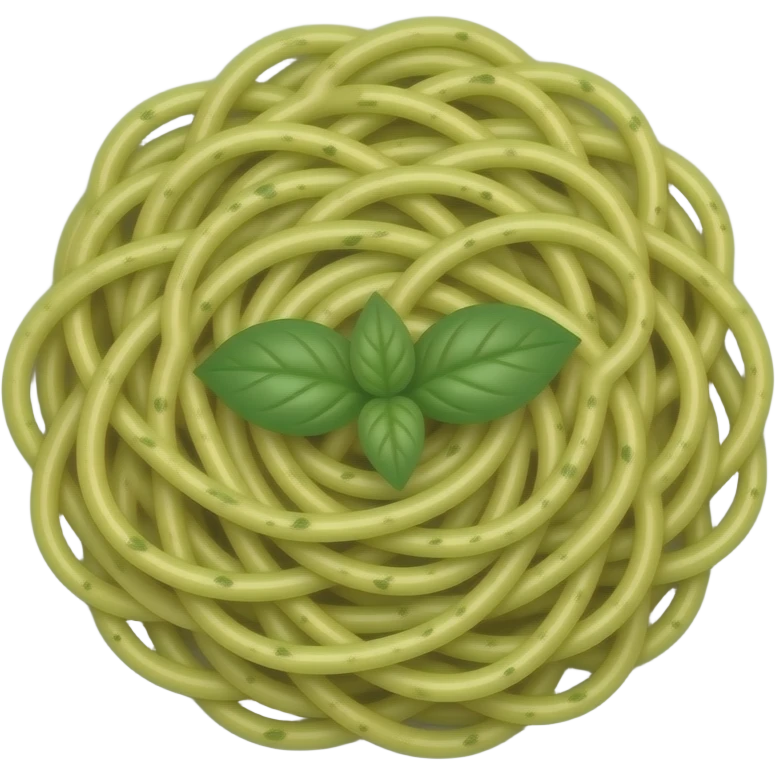 a delicious pesto pasta on a plate emoji