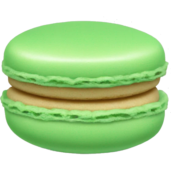 Light green macaroon emoji