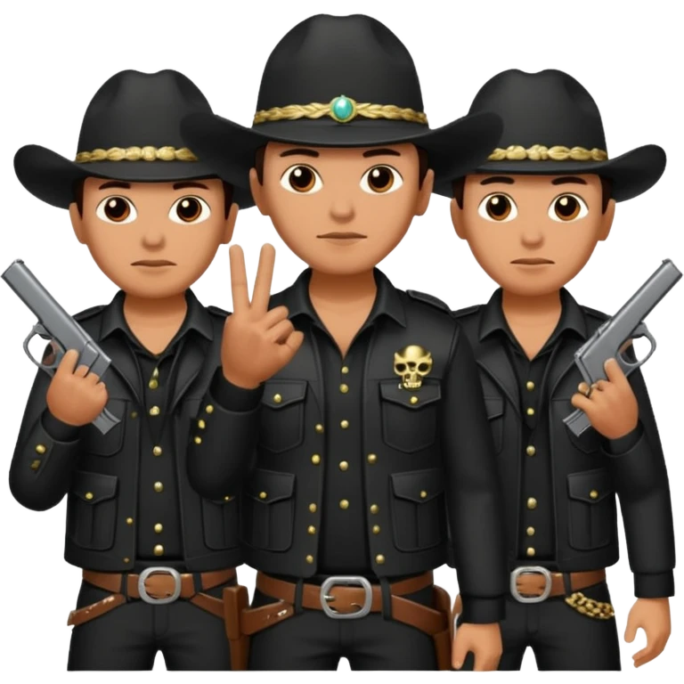 Norteño street gang repping gang signs and guns emoji