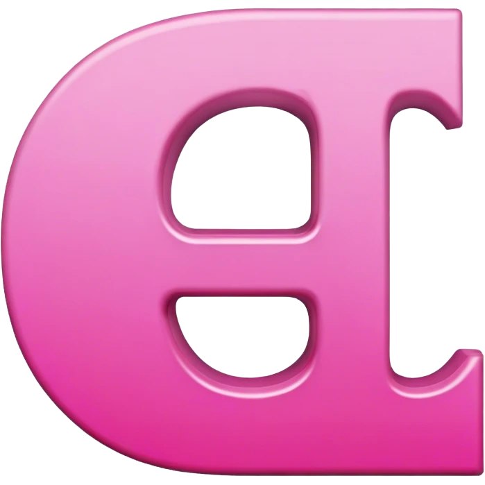 Pink letter D emoji