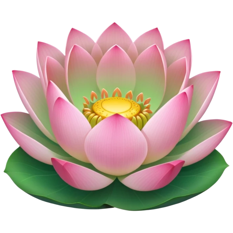  circle leaf pink lotus emoji