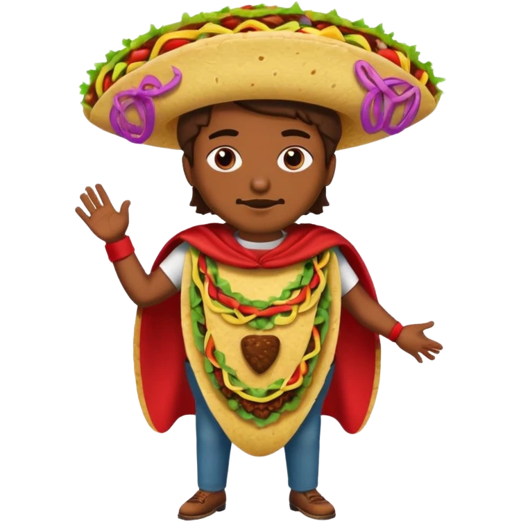 a hero who wear Taco costume  emoji