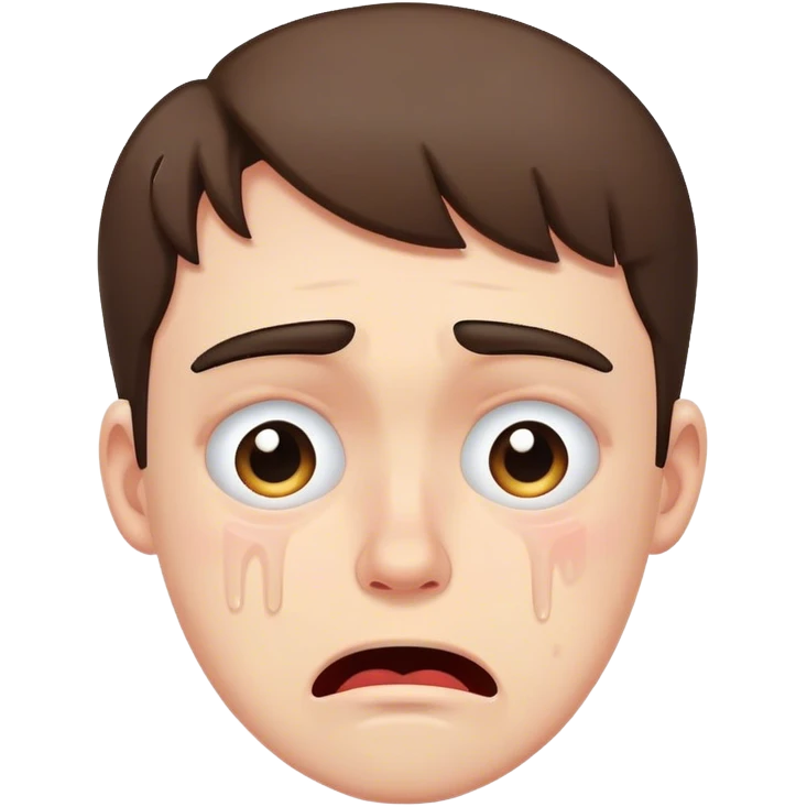 Autistic guy crying emoji