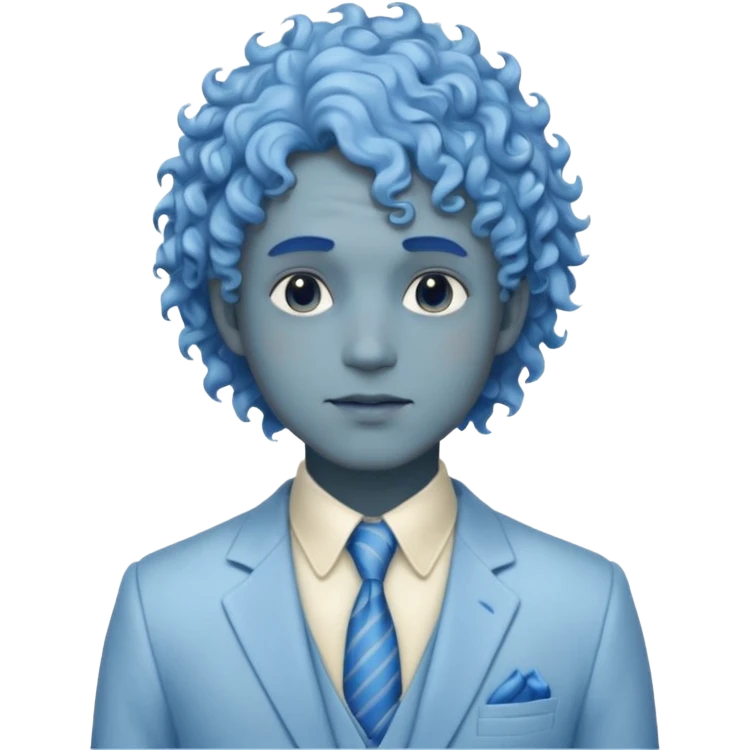 ethereal-pastel-transparent-translucent-gorgeous-spectral-dark-greyish-blue-whitish-gloomy-man-with-blue-curly-hair-with-a-beautiful-creme-suit emoji