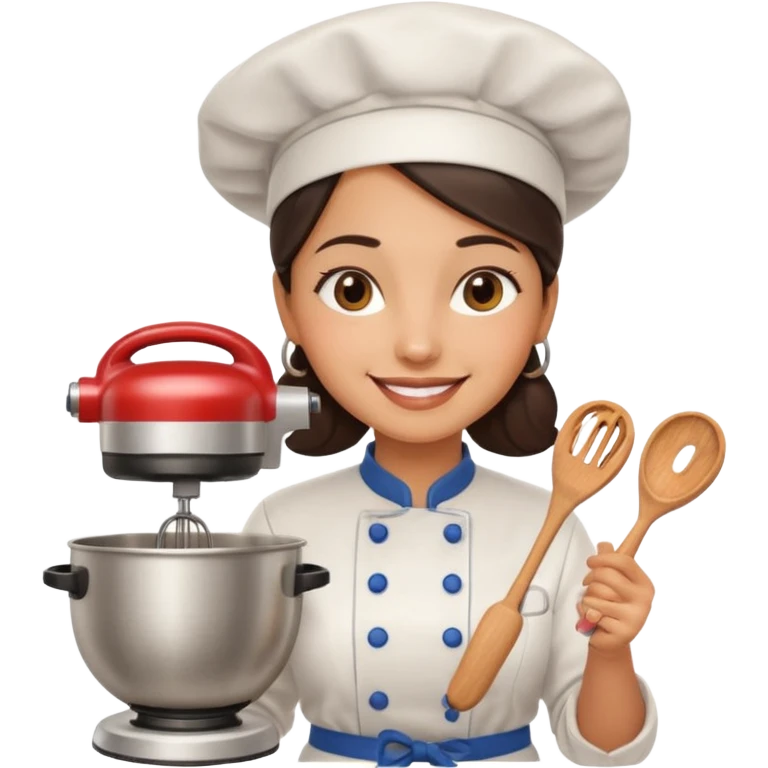cocinera mujer con batidora emoji