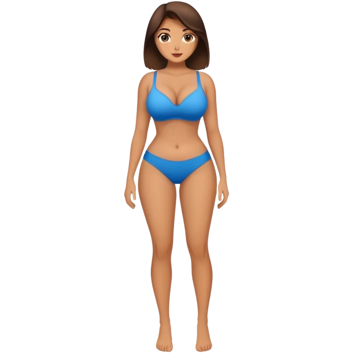 Full body busty brunette  emoji