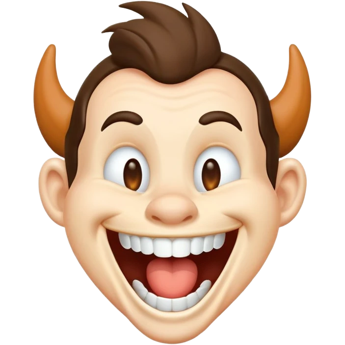 Goofy laughing emoji