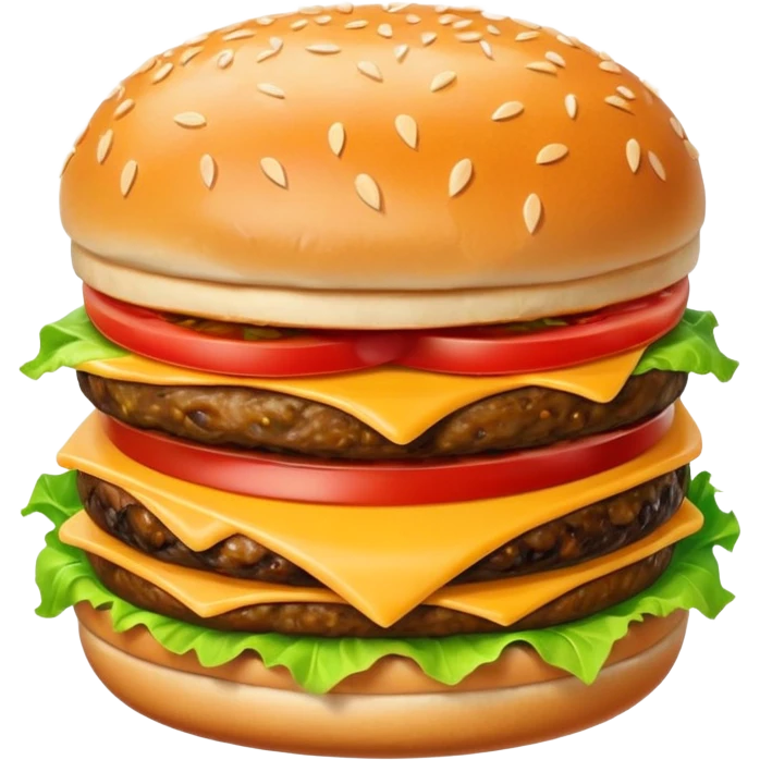 hamburger with eyes and mouth emoji