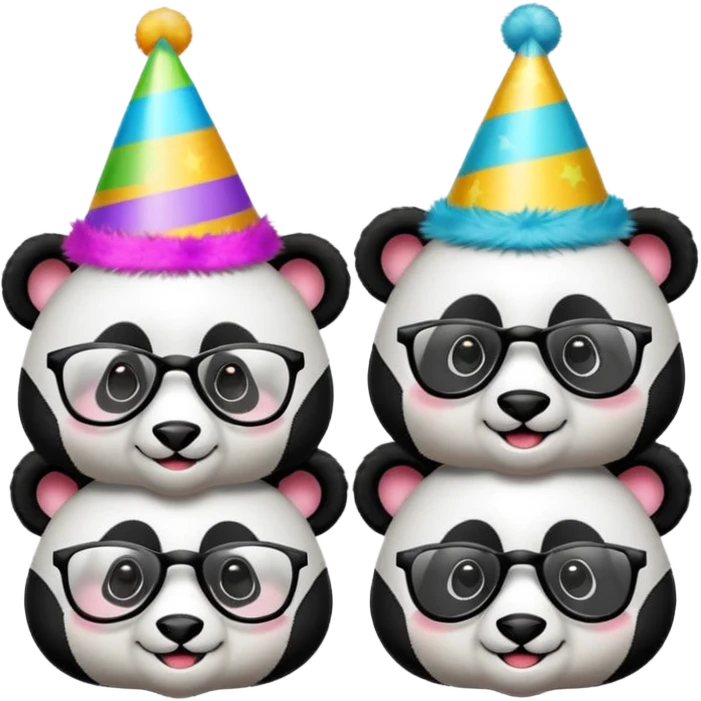 pands with party hats and opticals emoji