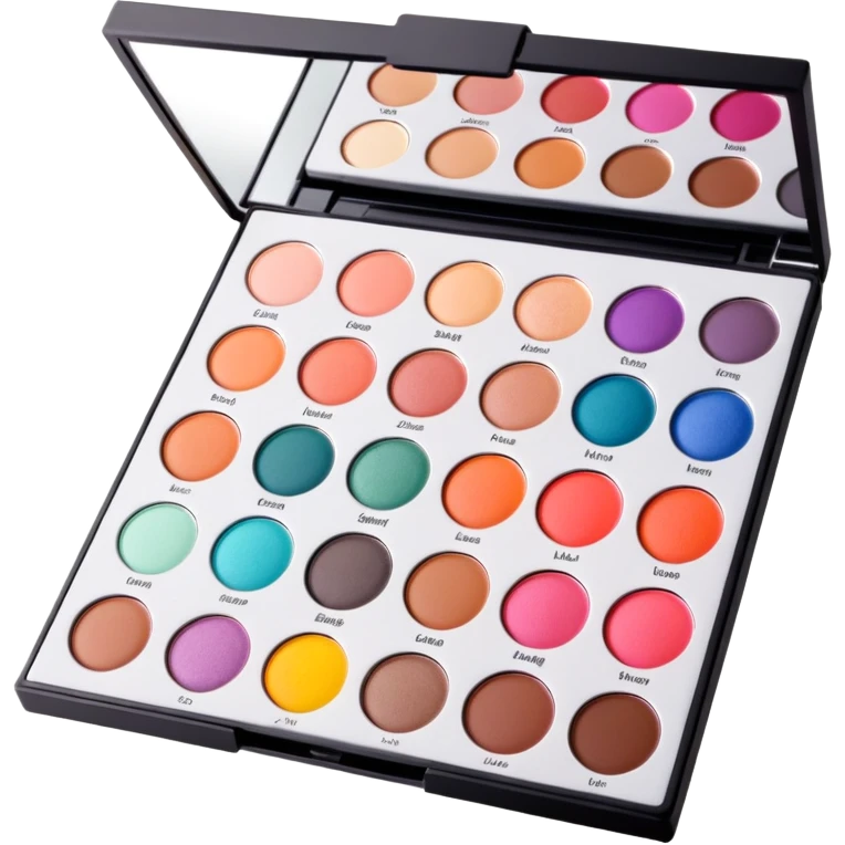 Makeup palette with colorful eyeshadows emoji