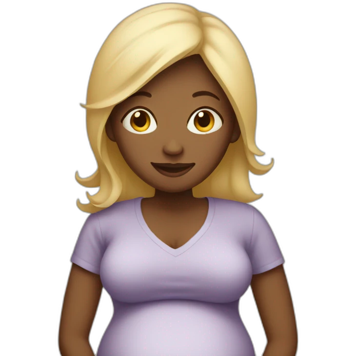 white pregnant mom emoji