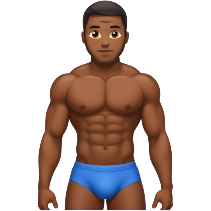 Giant big booty black oily man  emoji