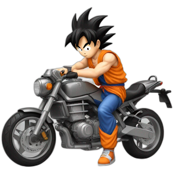 son goku motorbike emoji