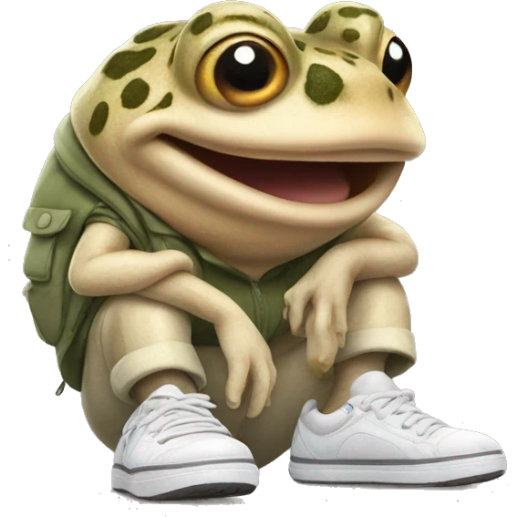 Toad in sneakers emoji