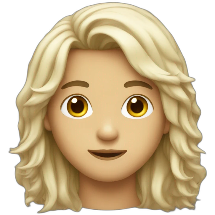 Single boy long hair  emoji