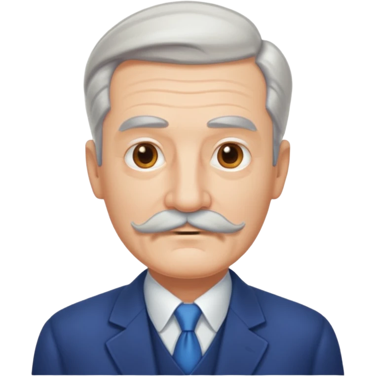 make a white kida old guy with a square mustache and hair slicked to the right emoji