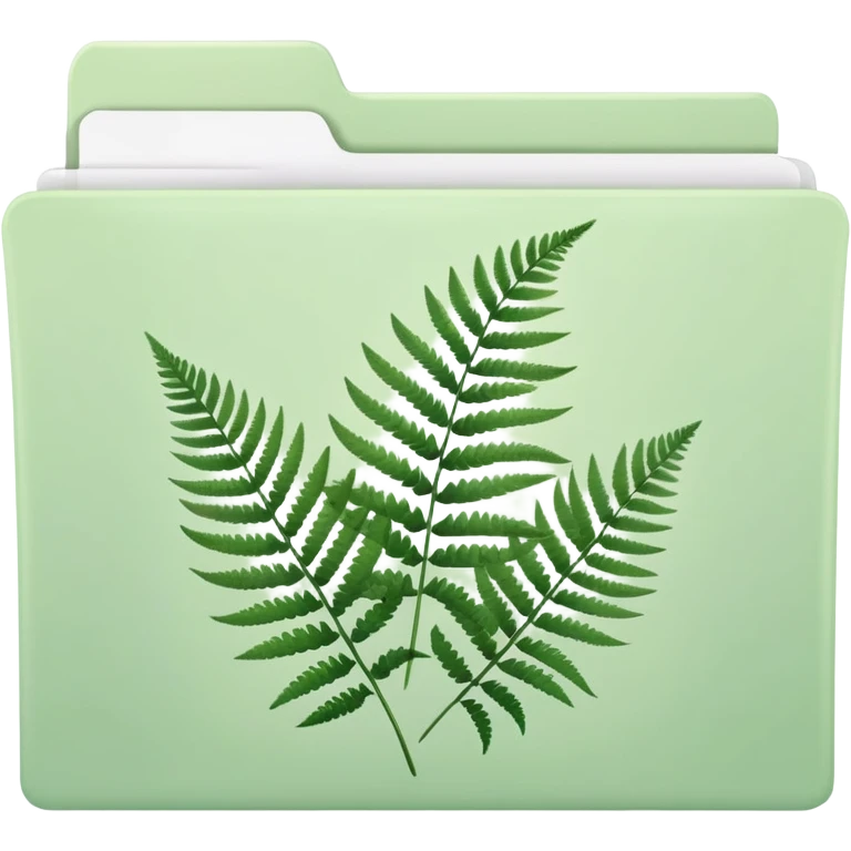 pastel file folder with fern picture  emoji