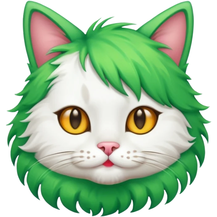 cat with green hair emoji