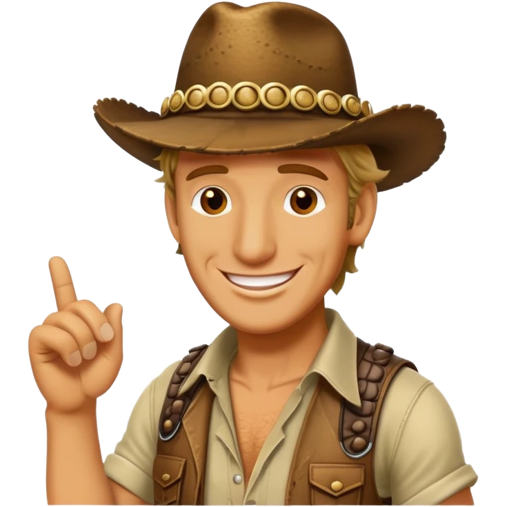 Crocodile Dundee saying no problem mate emoji