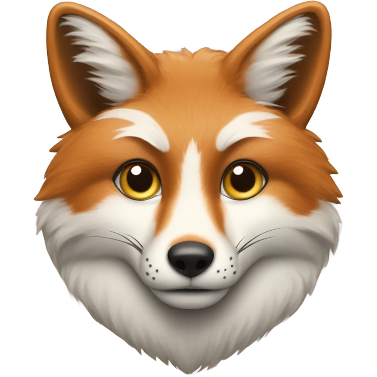 fox with white star around its left eye emoji