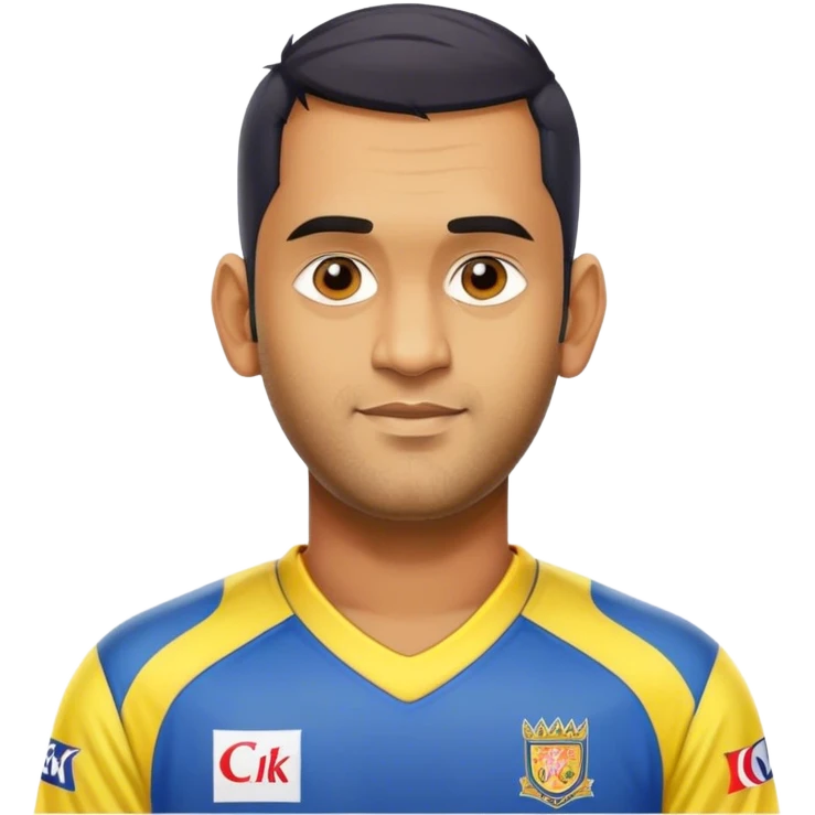 Dhoni with csk jersey emoji
