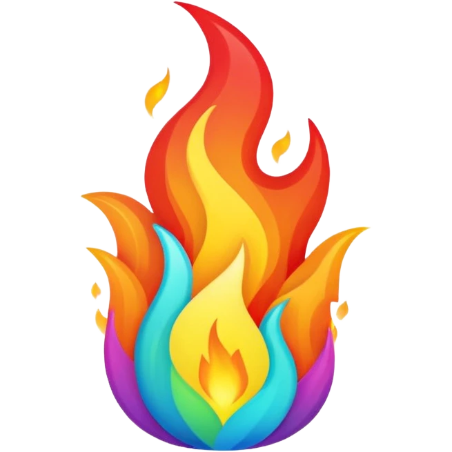 Mor renkli alev emoji