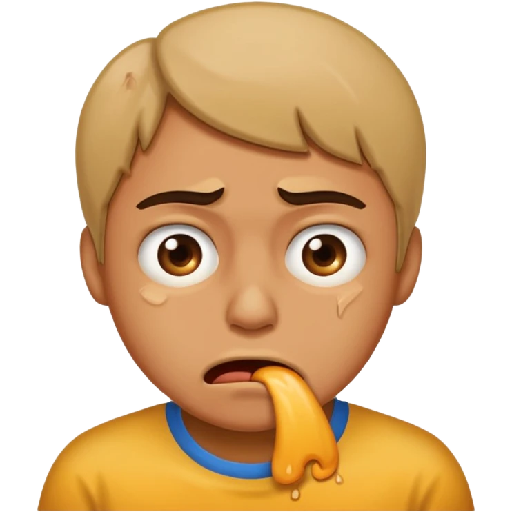 Disgust - strong feeling of revulsion or aversion -  about to vomit emoji