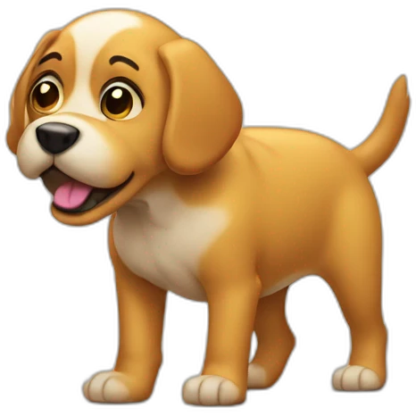 Dog peeing emoji