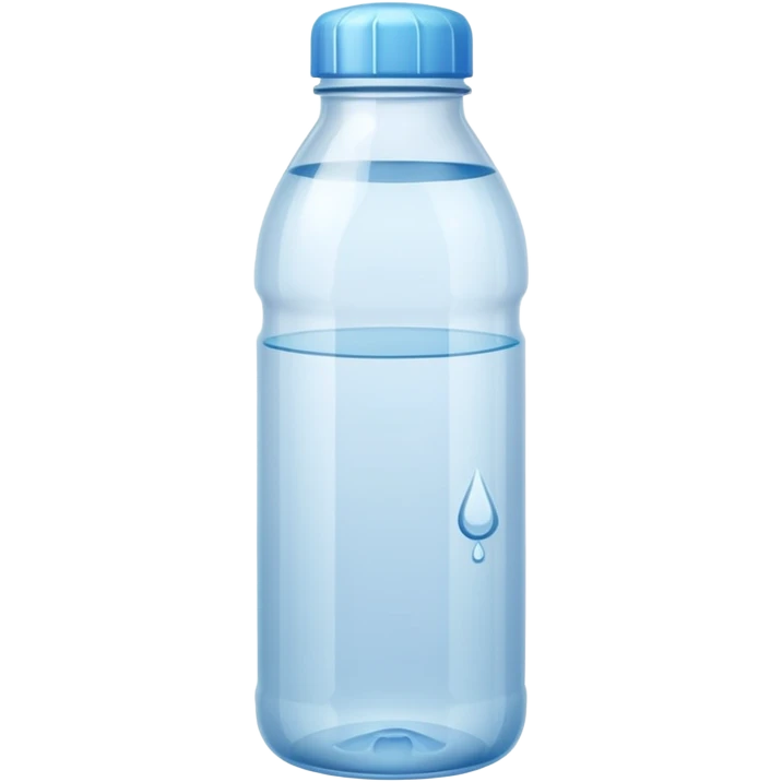 une bouteille en plastique dechet vide , bouteille d'eau emoji