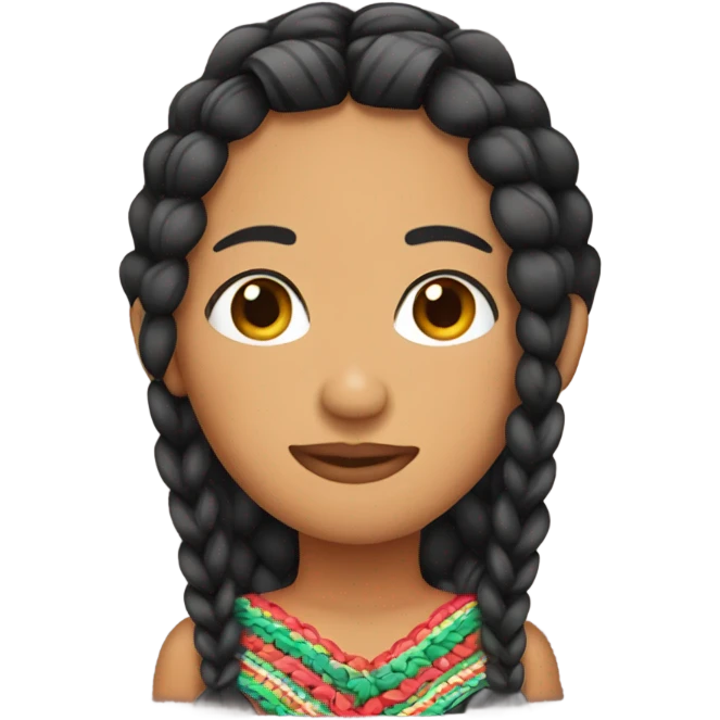 Mexican with braids emoji