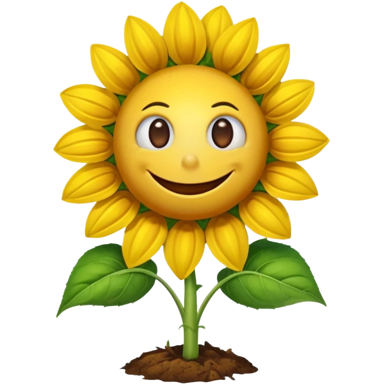 An exact  picture of the sunflower from Plants vs. Zombies emoji