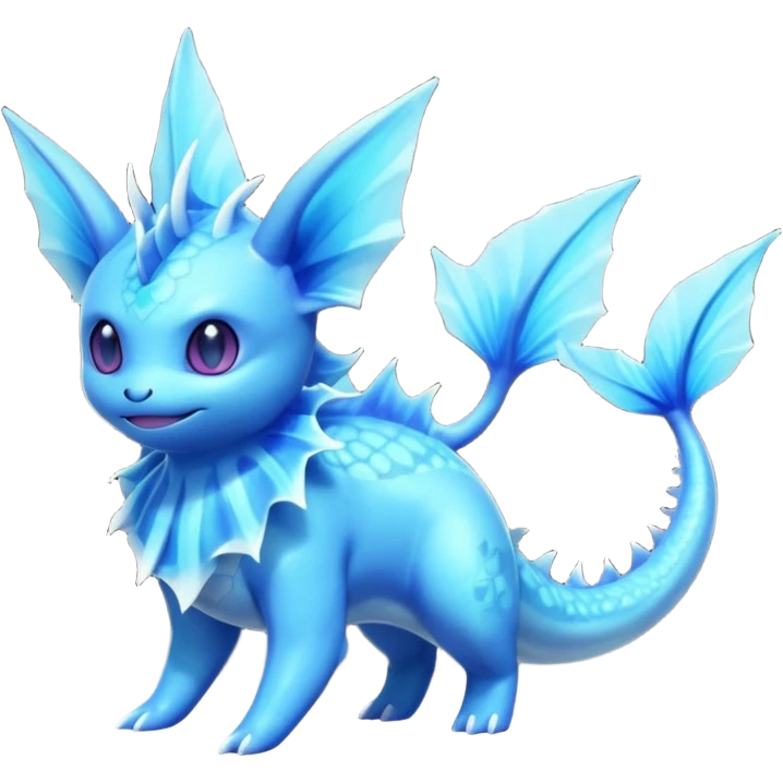 Lumineon-Vaporeon-Fakémon-hybrid-creature (full body)  emoji
