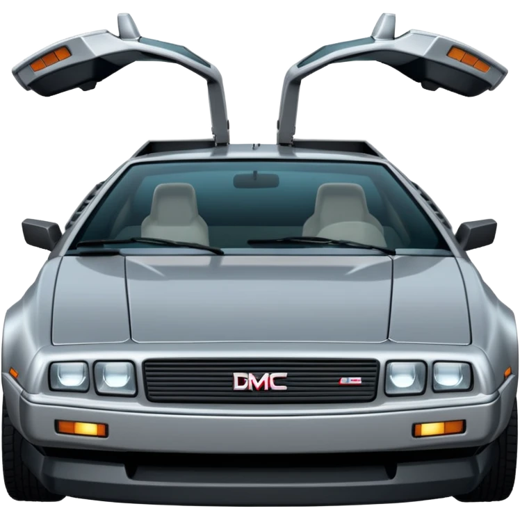 Silver DMC 12 Delorean emoji