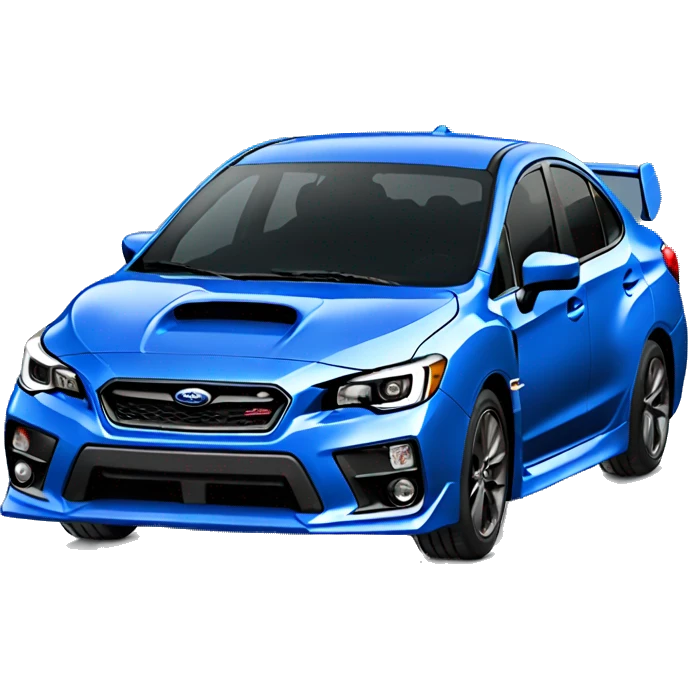 Blue subaru wrx going home fast emoji