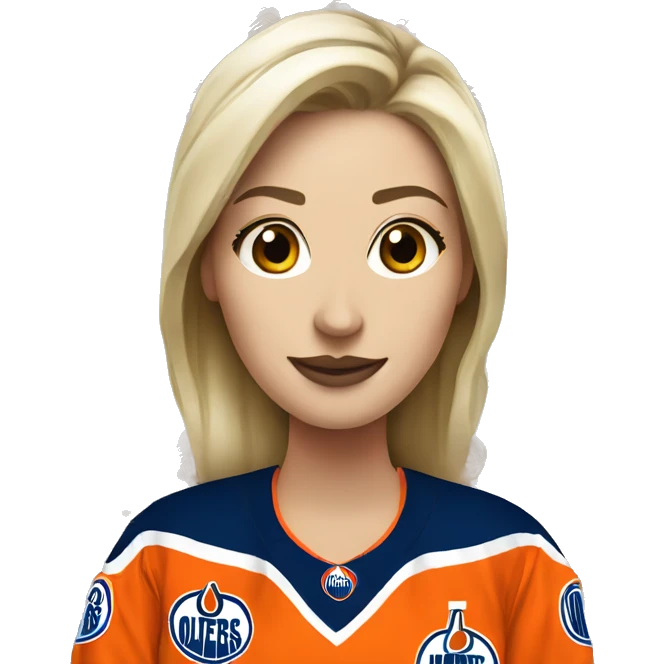 Edmonton oilers nhl female fan emoji