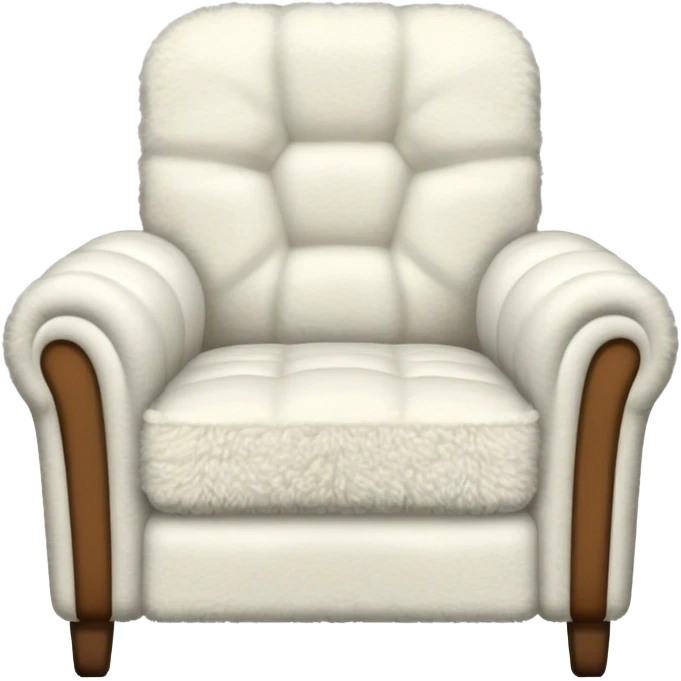 White Sherpa armchair  emoji