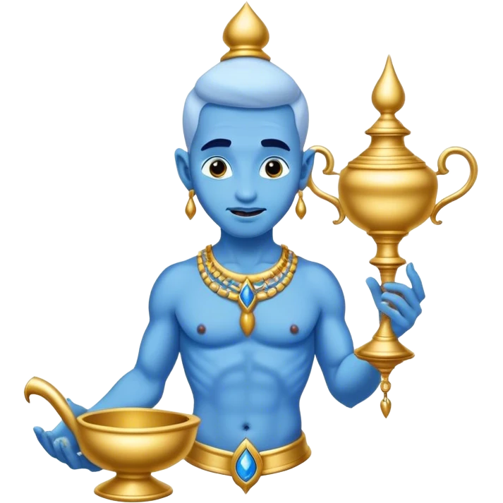 Genie coming out of a genie lamp emoji