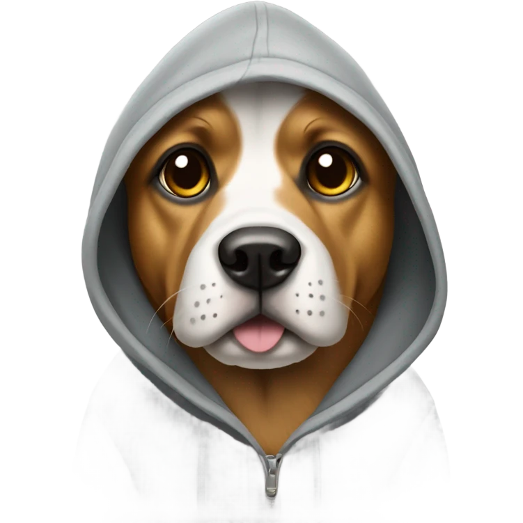 Dog wearing a hoodie emoji
