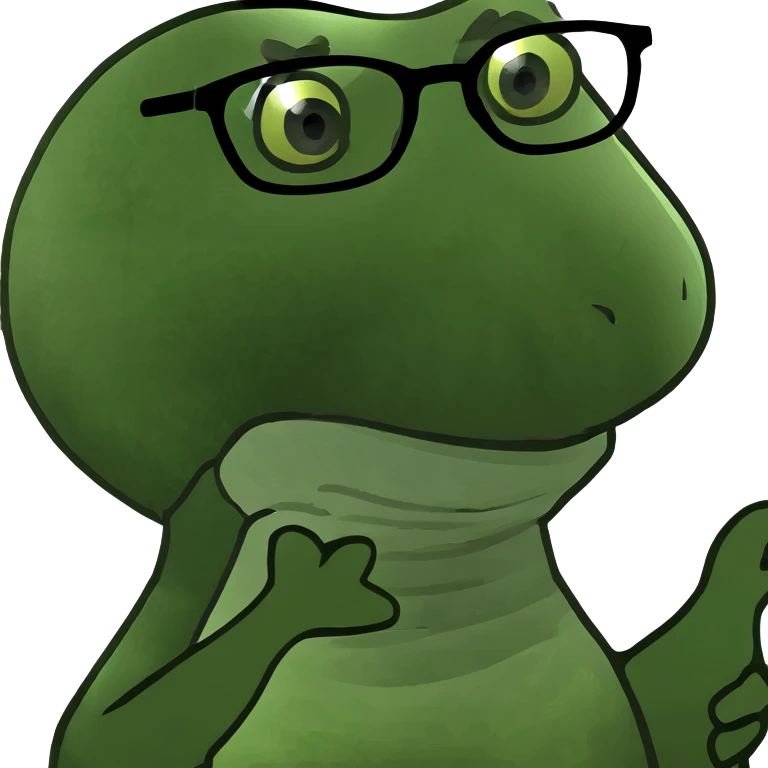 Telegram-style duck wearing glasses, presenting a Python project emoji