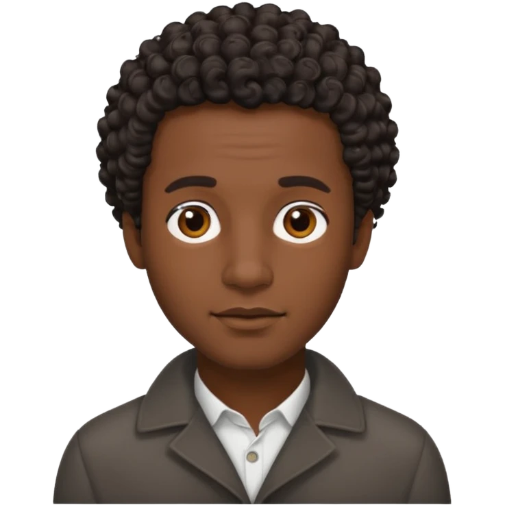 a black guy with shortscurls emoji